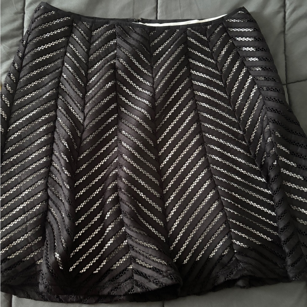 Worthington Black Sequin Circle Skirt